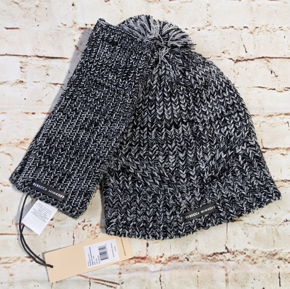 SALE Rebecca Minkoff Marled Beanie & Arm Warmer - Picture 2 of 6